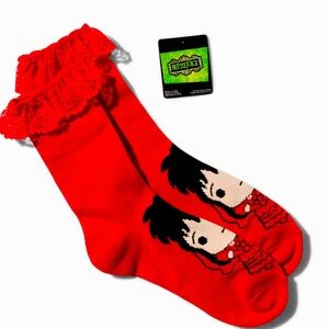 Beetlejuice Lydia Lace Crew Socks New with tags Sz 4-10 ⭐️♥️⭐️